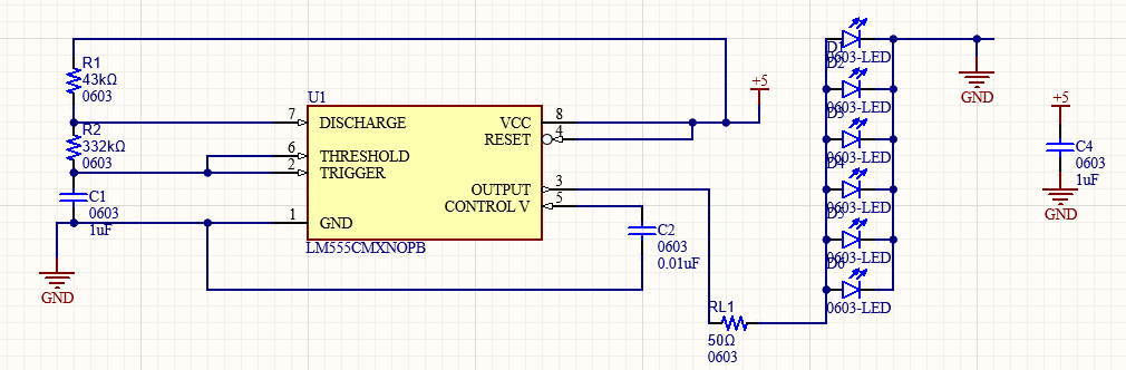Brake light RC circuit schematic