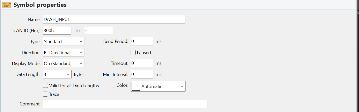 DASH_INPUT symbol properties