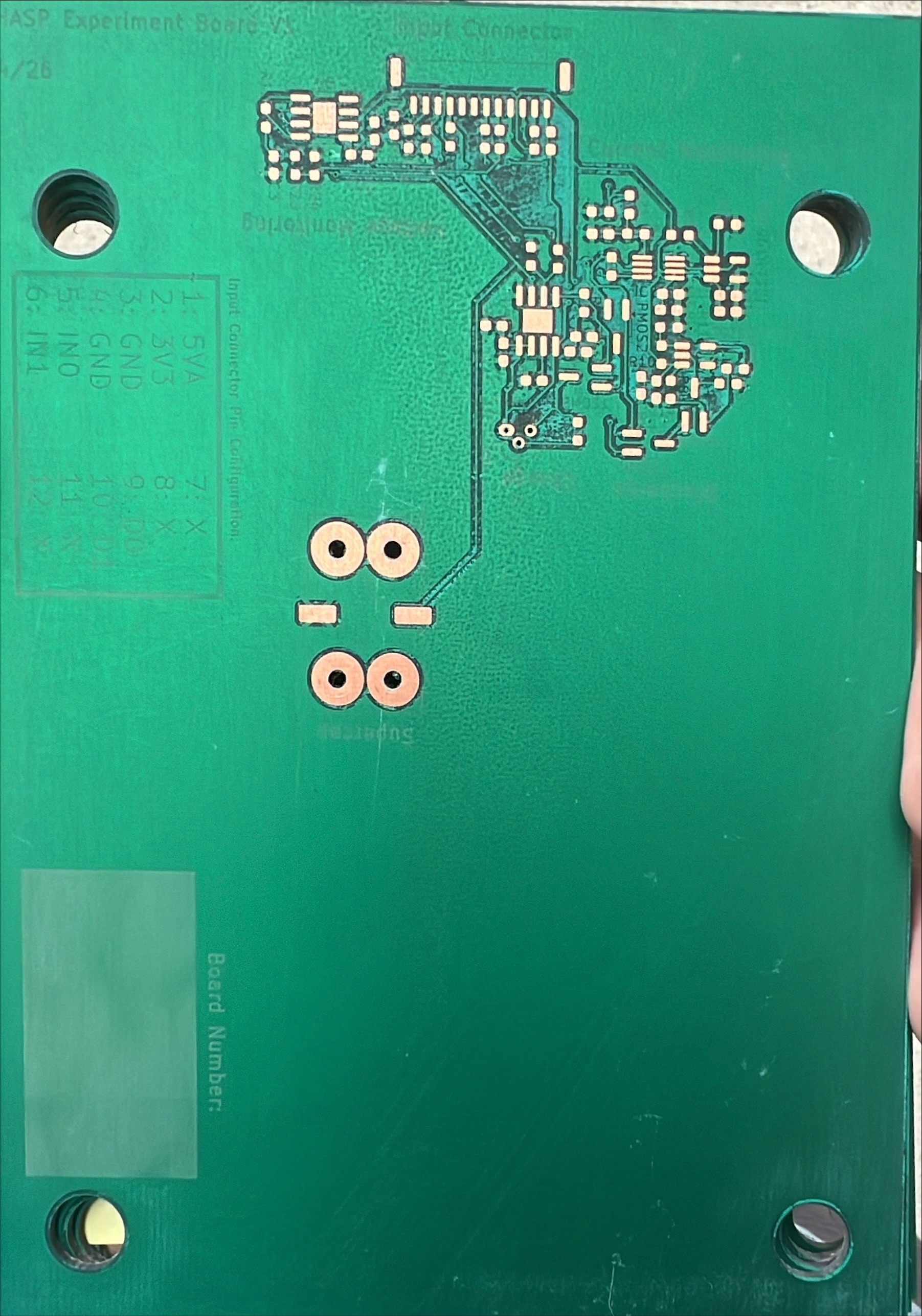 Fabricated experiment board V1