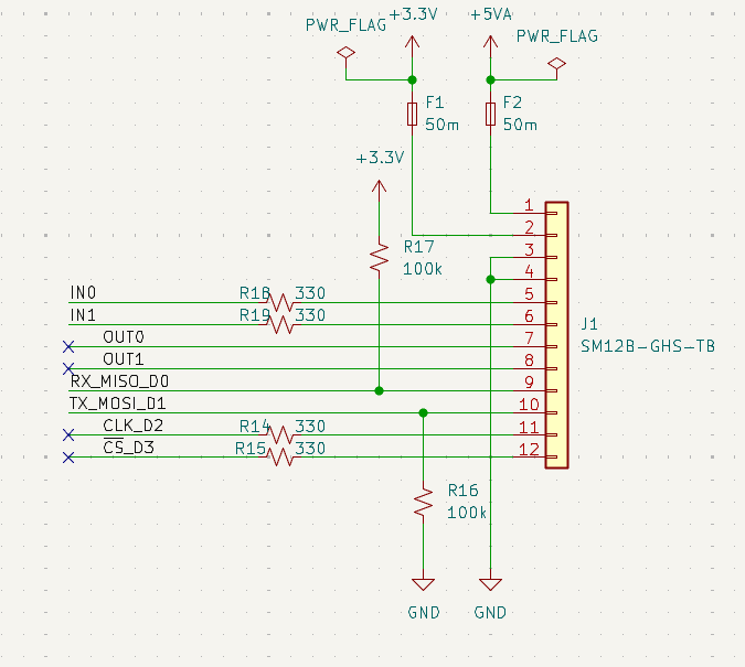 SM12B-GHS-TB MCU connector schematic