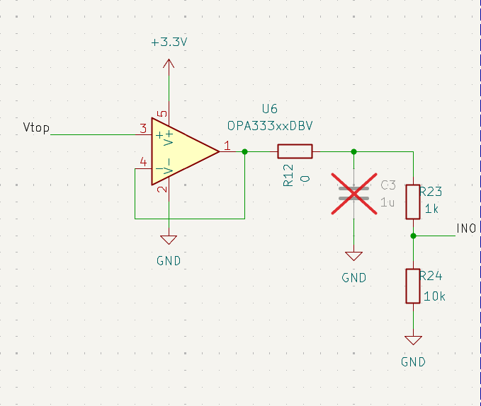 OPA333 voltage monitoring circuit